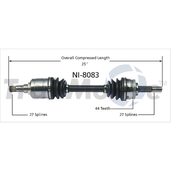 Surtrack Axle Cv Axle Shaft, Ni-8083 NI-8083 - main